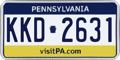 PA license plate KKD2631