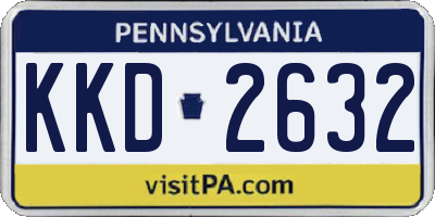 PA license plate KKD2632