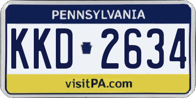 PA license plate KKD2634