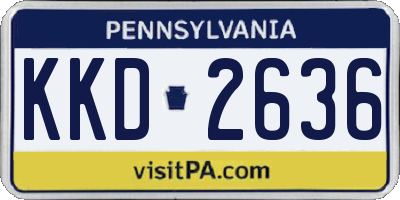 PA license plate KKD2636