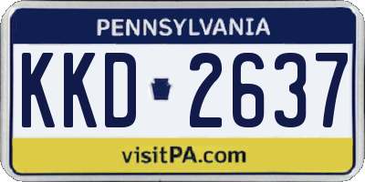 PA license plate KKD2637