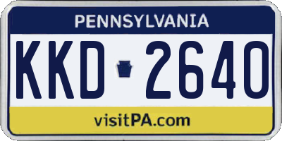 PA license plate KKD2640