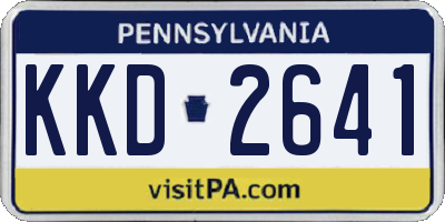PA license plate KKD2641