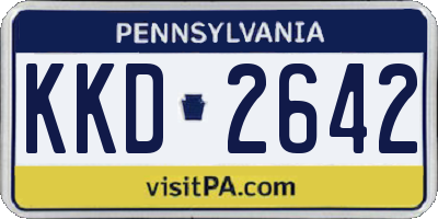 PA license plate KKD2642