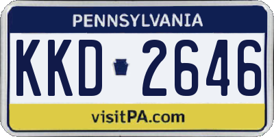 PA license plate KKD2646