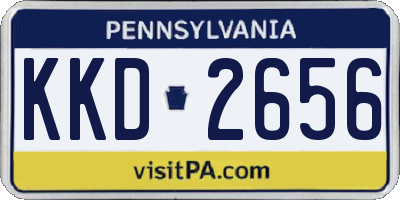 PA license plate KKD2656