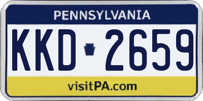 PA license plate KKD2659