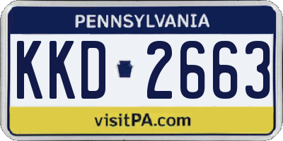 PA license plate KKD2663