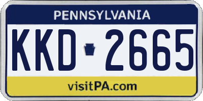 PA license plate KKD2665
