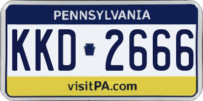 PA license plate KKD2666