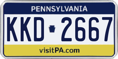 PA license plate KKD2667