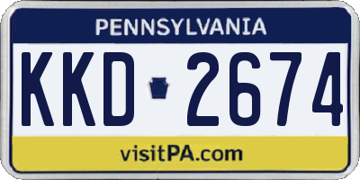 PA license plate KKD2674