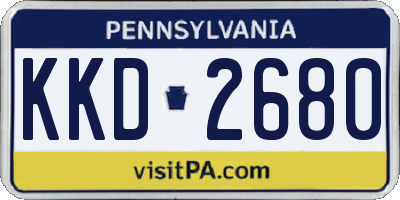 PA license plate KKD2680