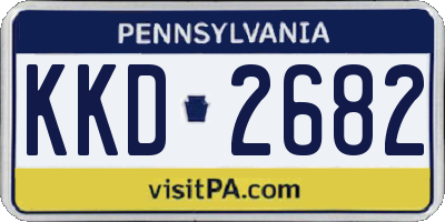 PA license plate KKD2682