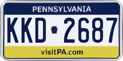 PA license plate KKD2687