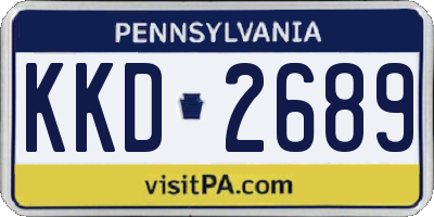PA license plate KKD2689