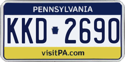PA license plate KKD2690