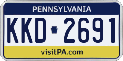 PA license plate KKD2691