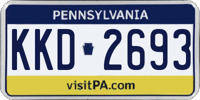 PA license plate KKD2693