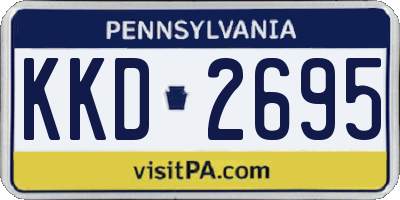 PA license plate KKD2695