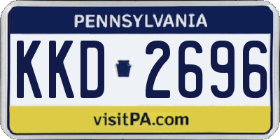 PA license plate KKD2696