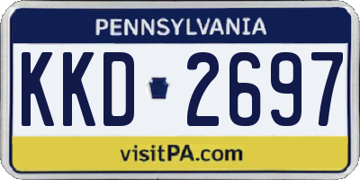 PA license plate KKD2697