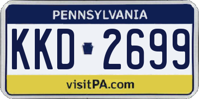 PA license plate KKD2699