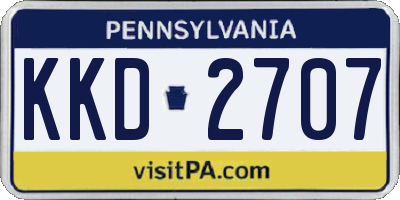 PA license plate KKD2707