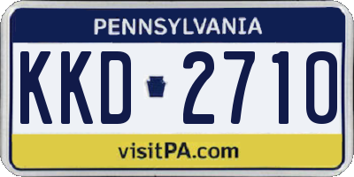 PA license plate KKD2710
