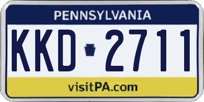 PA license plate KKD2711