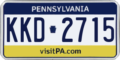 PA license plate KKD2715