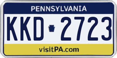 PA license plate KKD2723