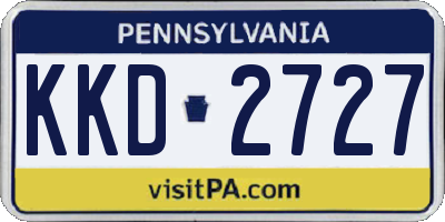 PA license plate KKD2727