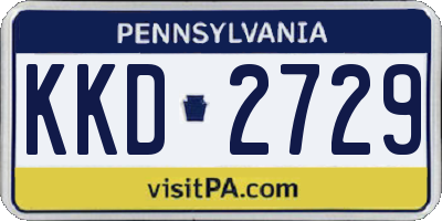 PA license plate KKD2729