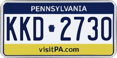 PA license plate KKD2730