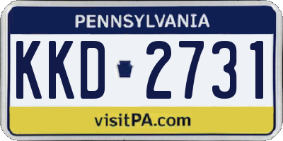 PA license plate KKD2731