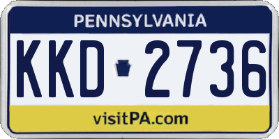 PA license plate KKD2736