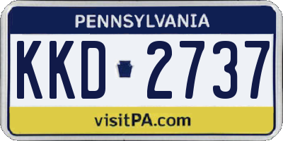 PA license plate KKD2737