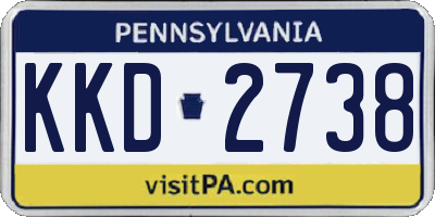 PA license plate KKD2738