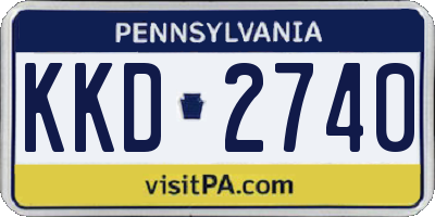 PA license plate KKD2740