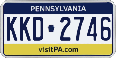 PA license plate KKD2746