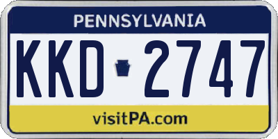 PA license plate KKD2747