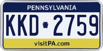 PA license plate KKD2759