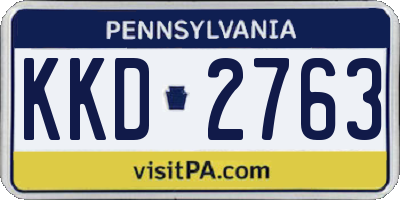 PA license plate KKD2763