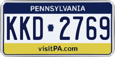 PA license plate KKD2769
