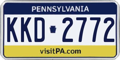 PA license plate KKD2772