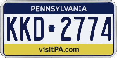 PA license plate KKD2774