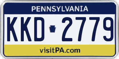 PA license plate KKD2779
