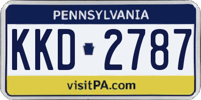 PA license plate KKD2787