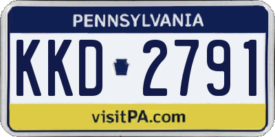 PA license plate KKD2791